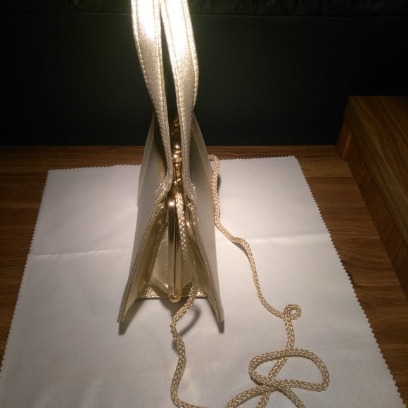 DRESSY SMALL PURSE IN GOLDEN FABRIC - Picture 2 of 3